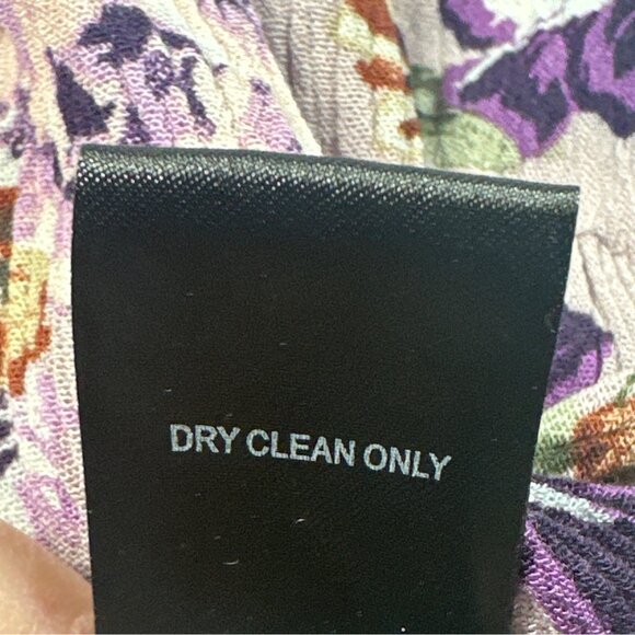 Torrid Floral Bell Sleeve Blouse Size 1 Lavender & Purple Babydoll Peasant Boho - Picture 5 of 8